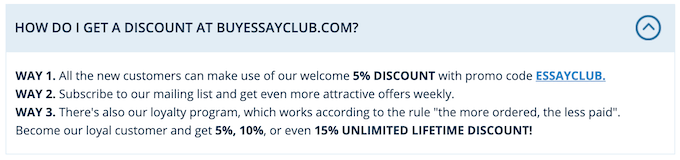buyessayclub.com discounts