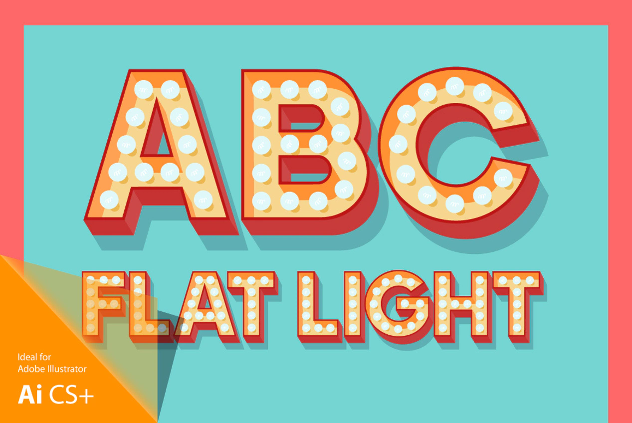 Flat Lamp Typefaces images/3D-lamp-flat-red_1.jpg