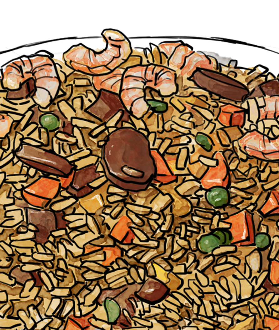 Illustration of Illustration of Yangzhou Fried Rice