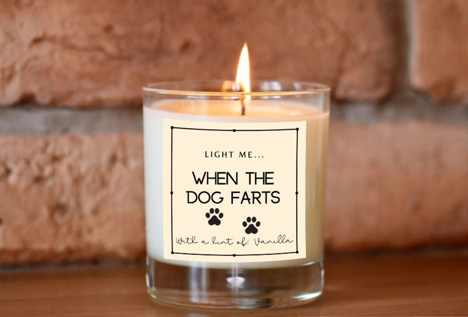 Light Me When The Dog Farts, Funny Candle