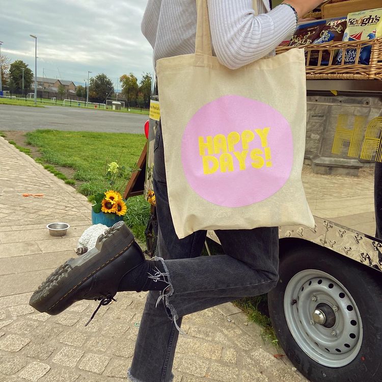 Happy days tote bag merchandise