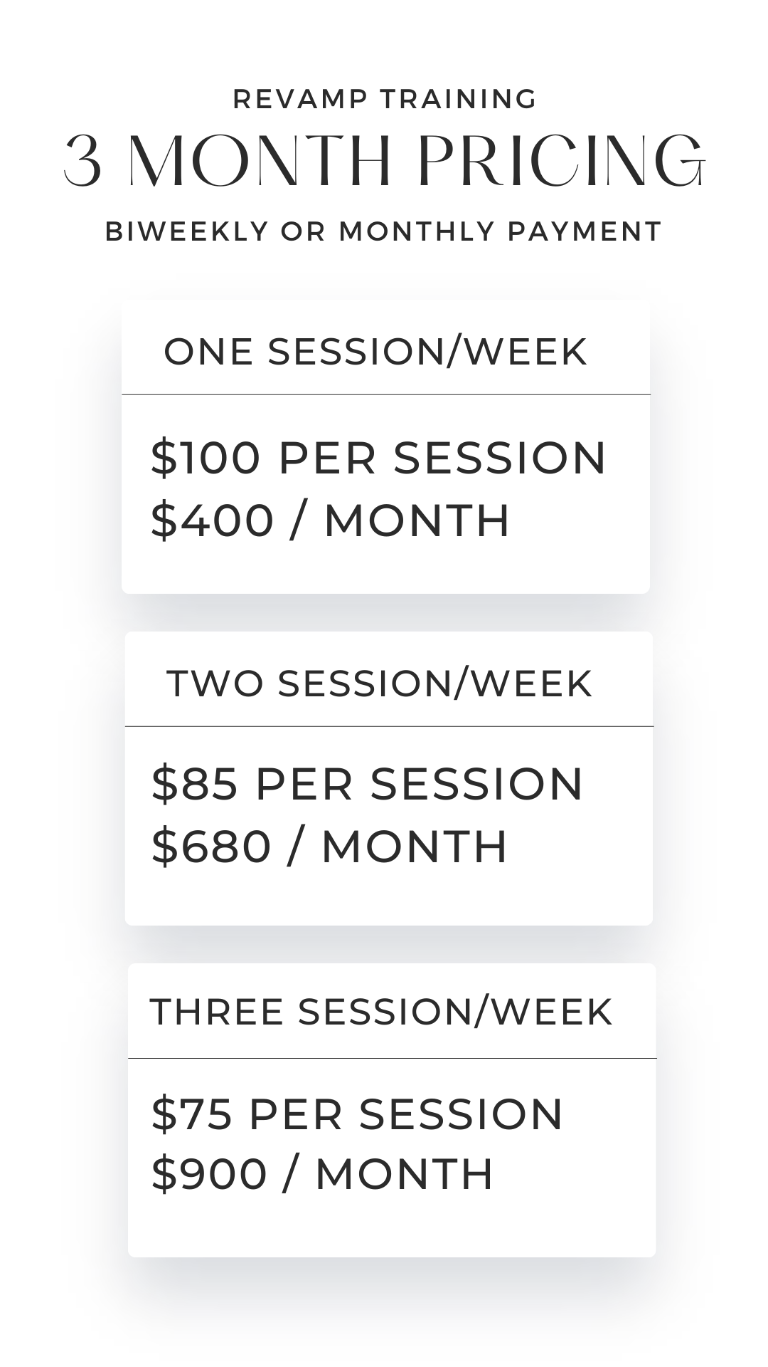 3 month pricing image