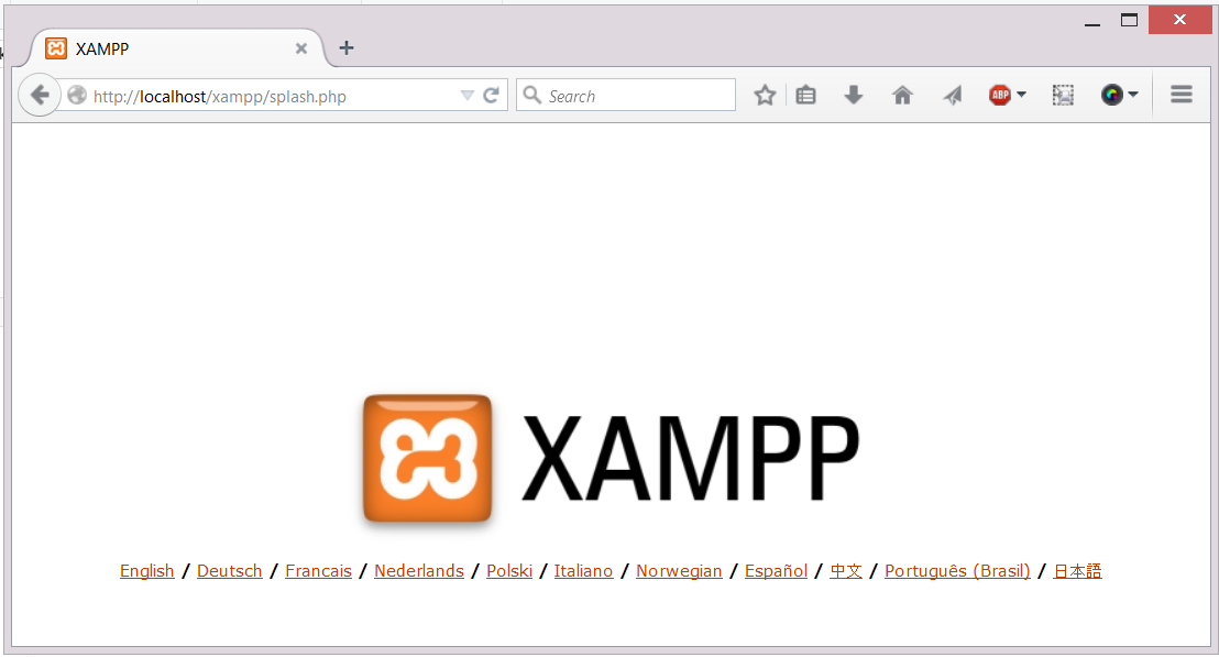 xampp_start_page