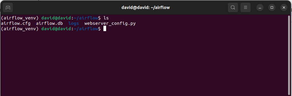This command will create a folder called airflow in your root directory