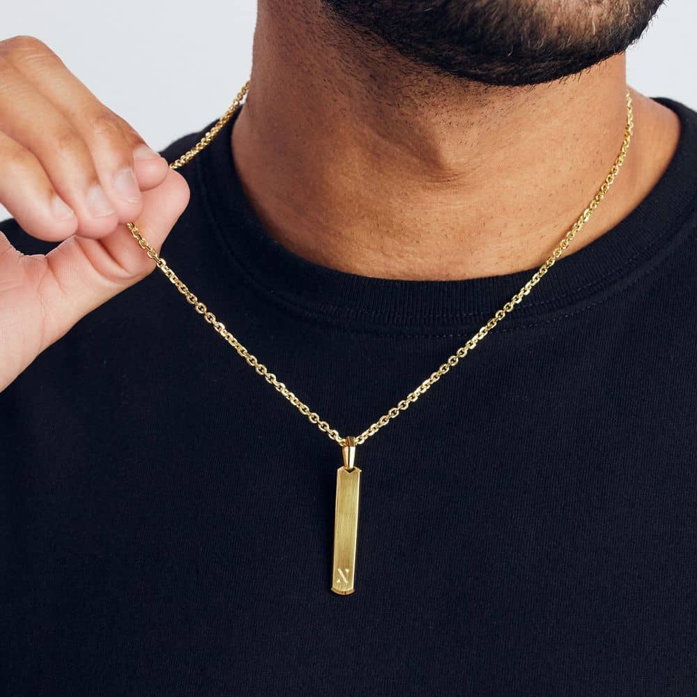 The Skyline Pendant | Men's Chain + Pendant Gold | JAXXON