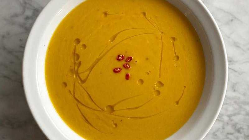 photo of completed recipe: One of the best cooks I know made a version of this soup for me on a cold October day with fresh peppers from her garden. This recipe is inspired by that…