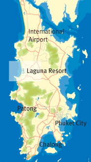 Phuket Map with Surin Springs