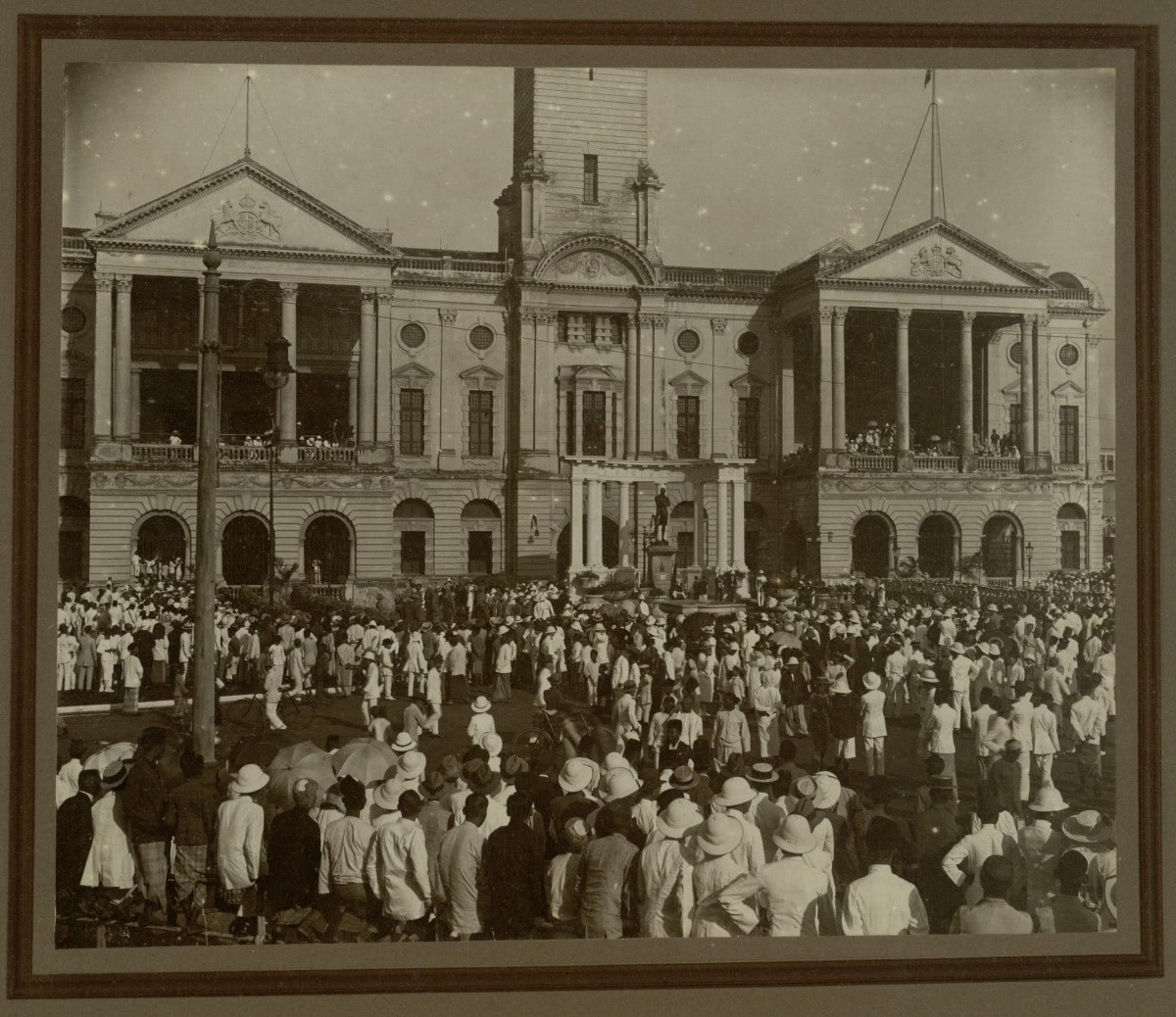 An old photo of the centenary celebrations.