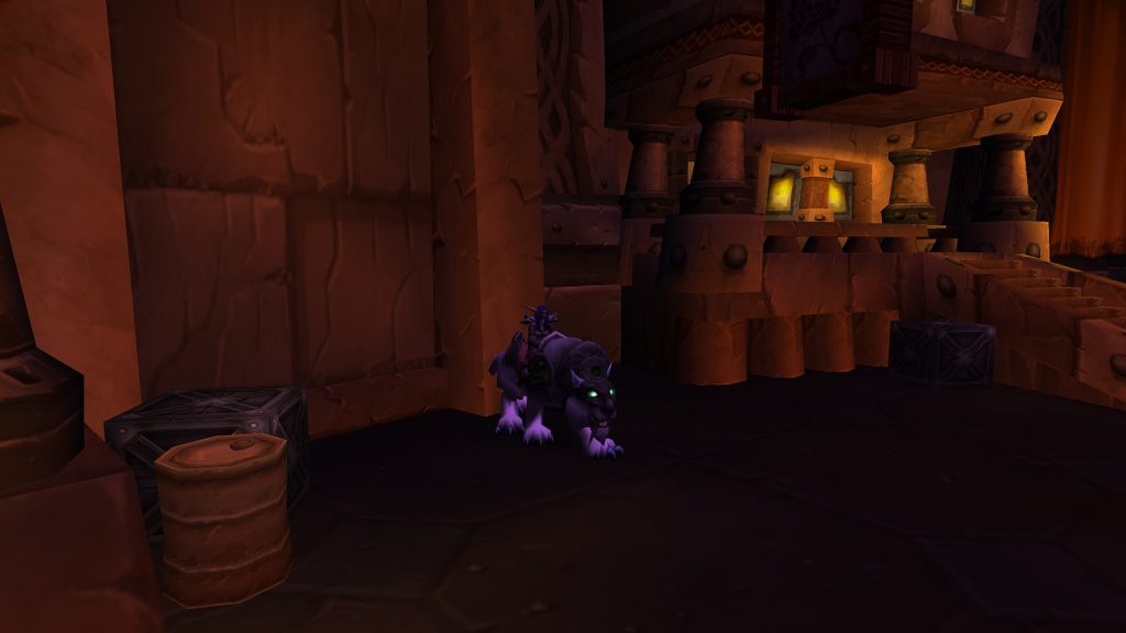 Screenshot of Night Elf on Swift Frostsaber