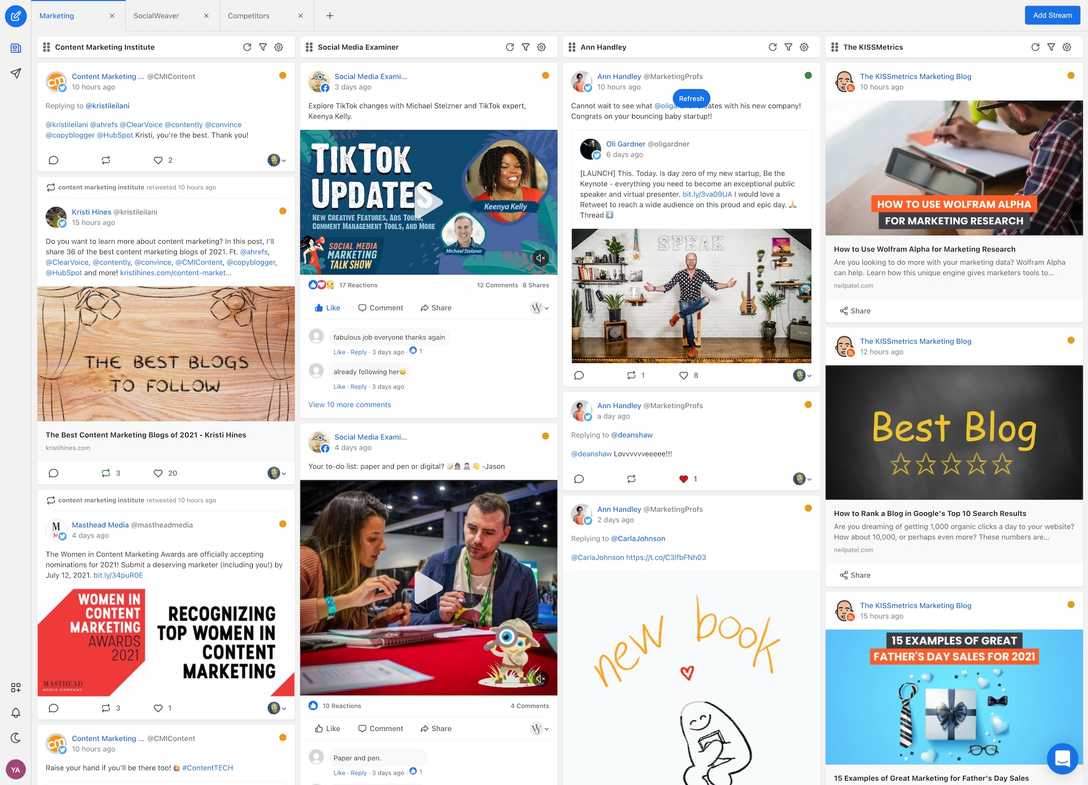 SocialWeaver Streams