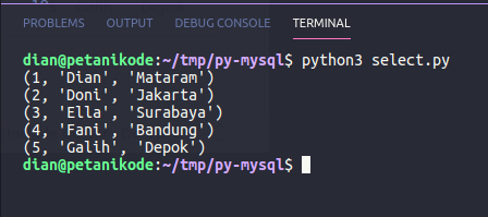 Menampilkan banyak data