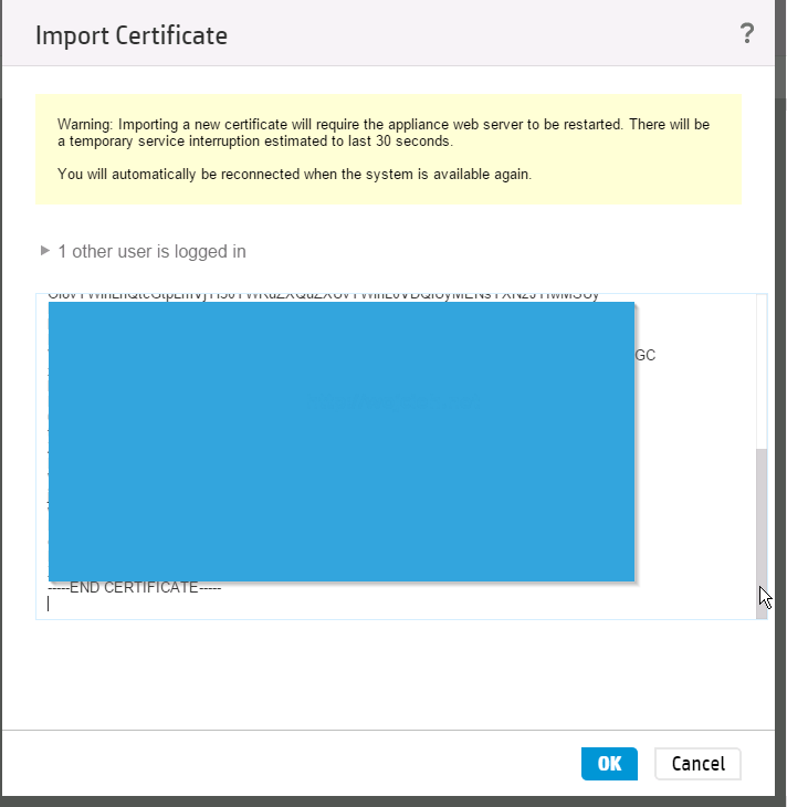 HP OneView SSL certificate replacement - wojcieh.net