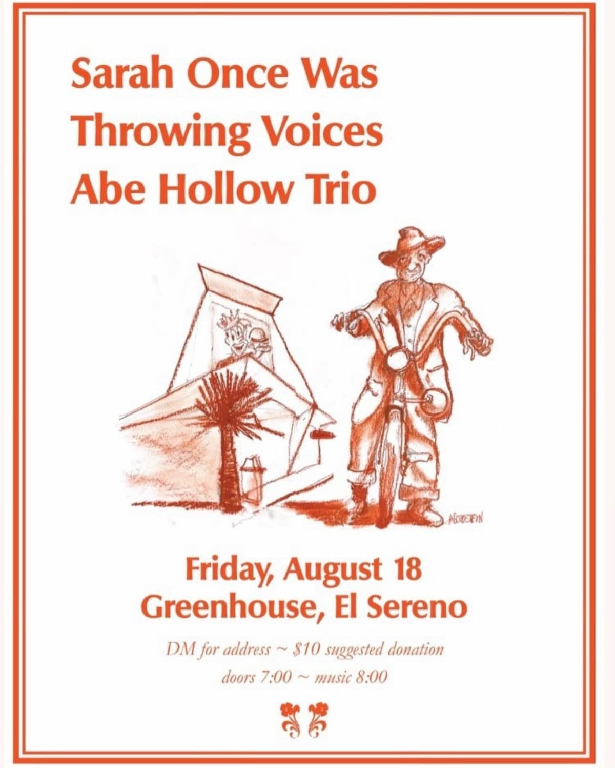 Sarah Once Was / Throwing Voices / Abe Hollow Trio