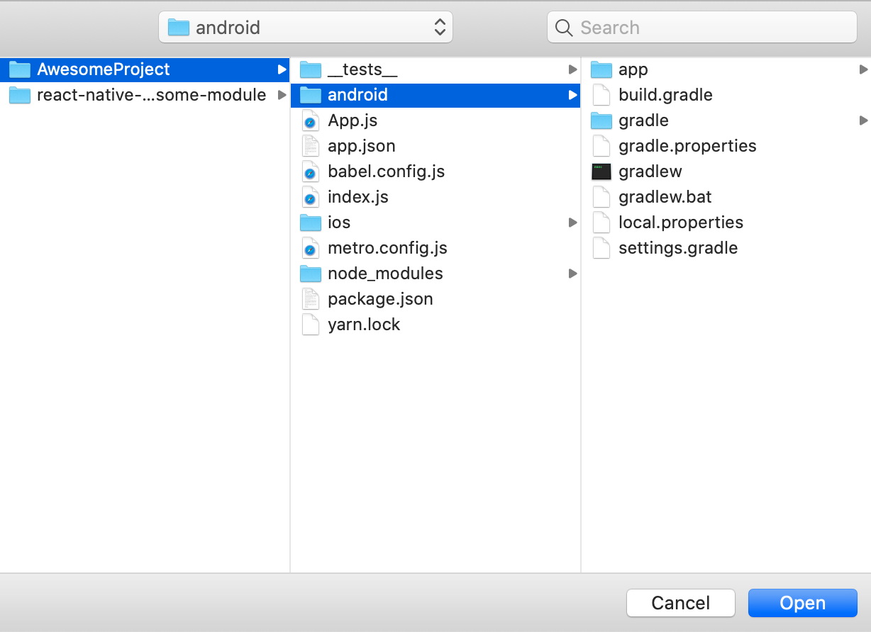 react native on android studio