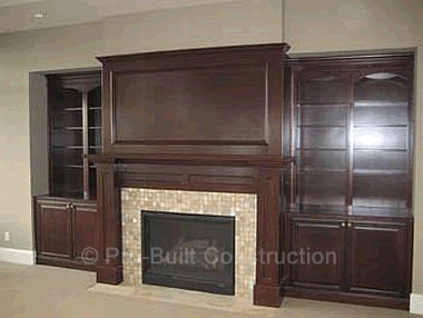 Bookcase Fireplace Remodel
