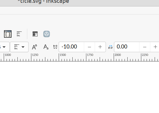 adjust letter spacing in Inkscape