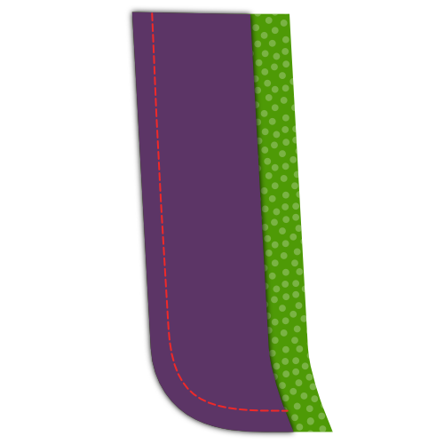 Sew fly shield to fly piece