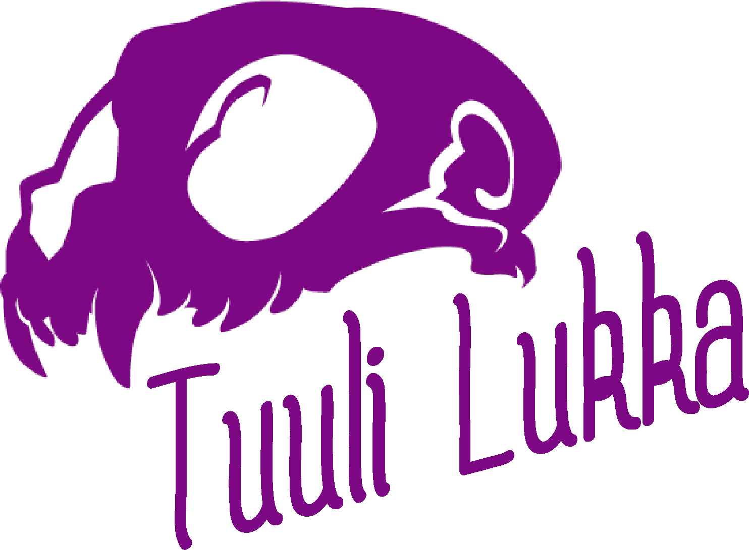 Purple Version of Tuuli Luuka's Logo with a Skull Motif