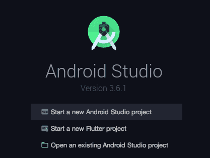 android studio start new flutter project