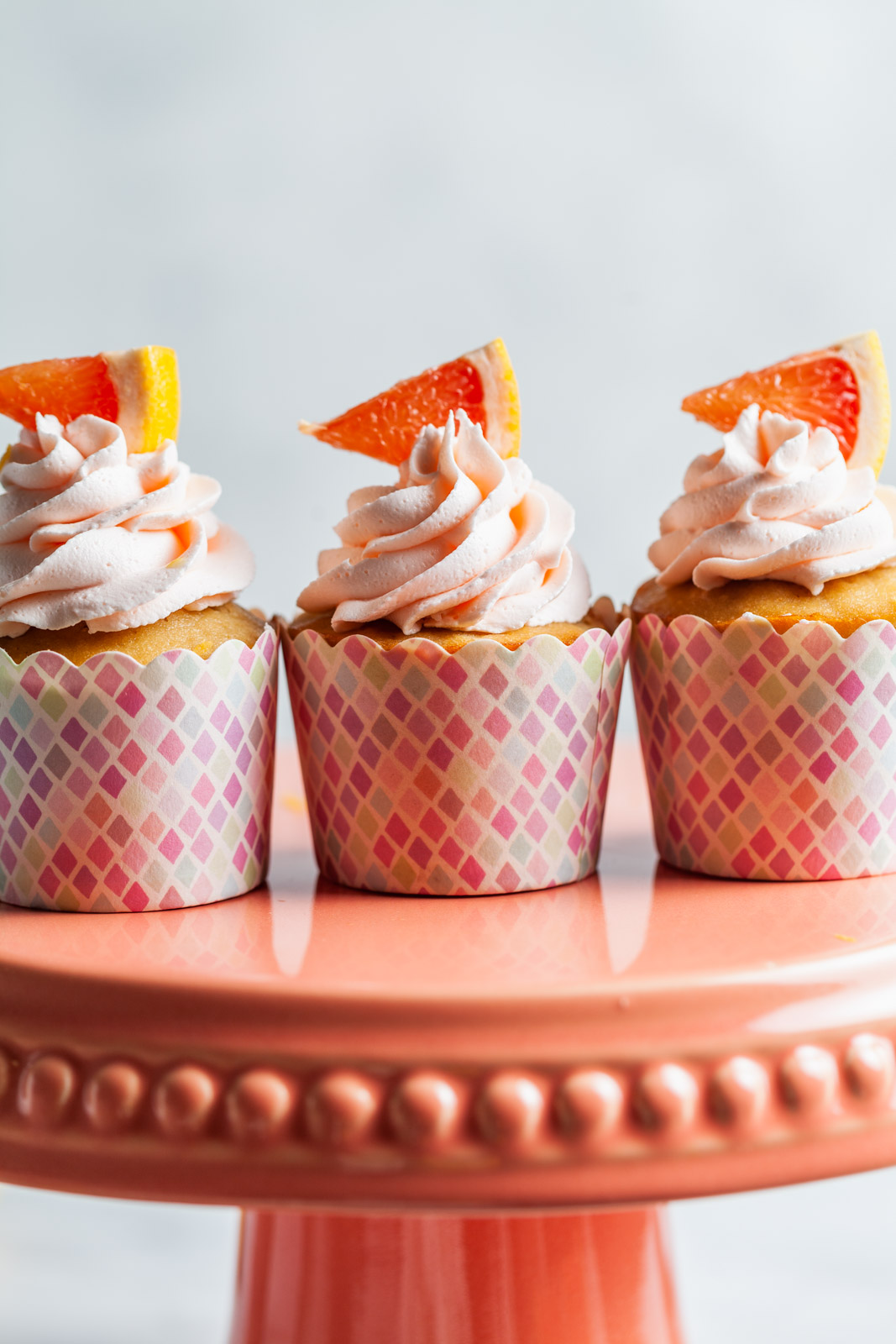 Pink Grapefruit Cupcakes