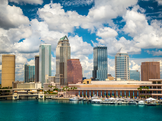 A view of the city of Tampa, Florida