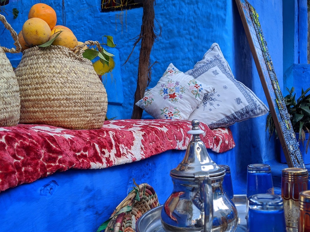 A basket of fruit in Chefchaouen