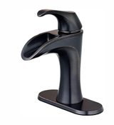image Pfister Brea 4 in Centerset Single-Handle Bathroom Faucet in Tuscan Bronze