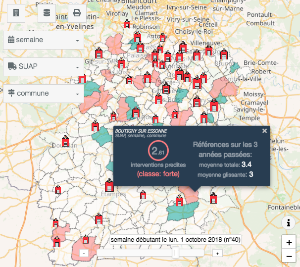 Carte météo des interventions