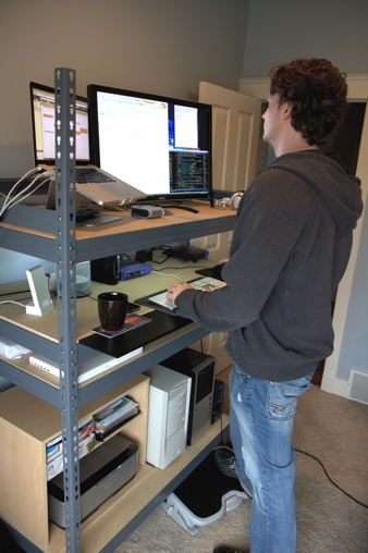 Complete Standing Desk using Footrest