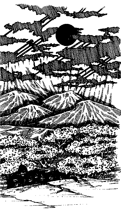 Creatures climb up a ledge towards you.