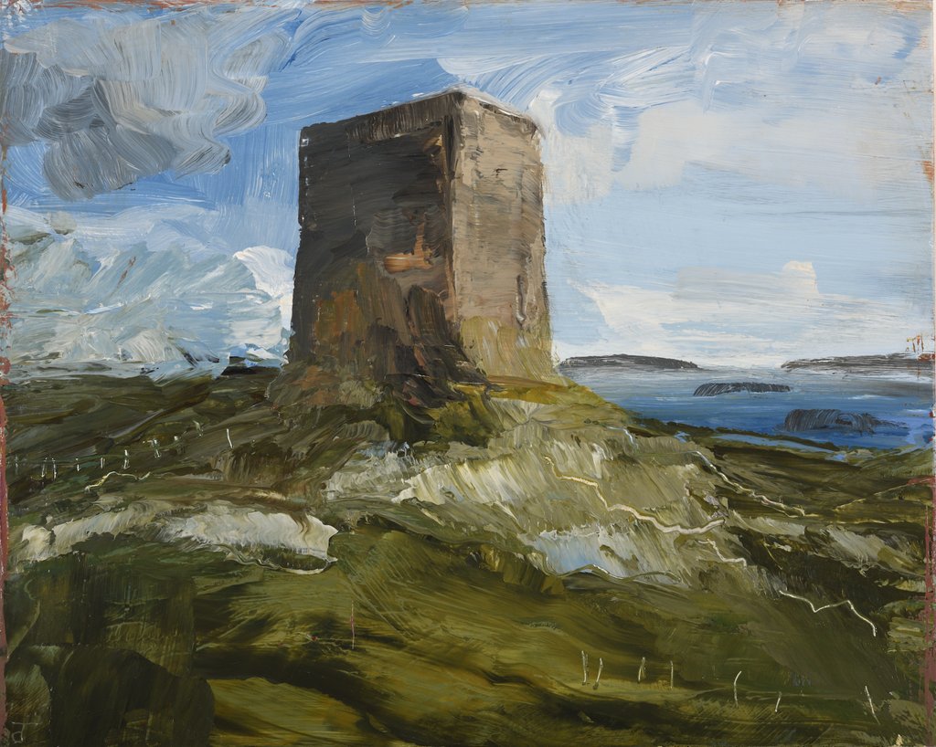 Towerhous at Castlepoint Acrylic on Panel