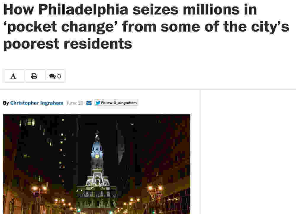How Philadelphia police seize cash from poor, black people