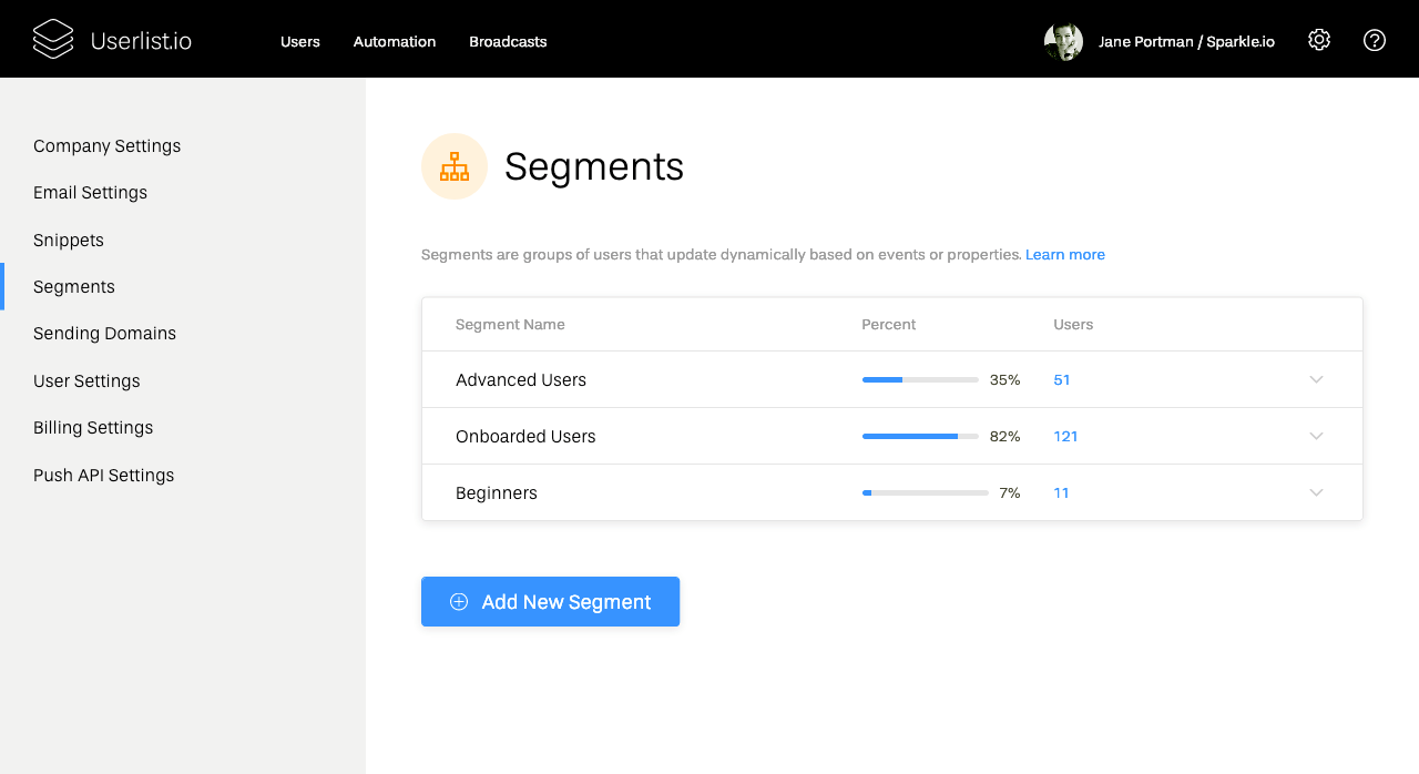 Segment your users