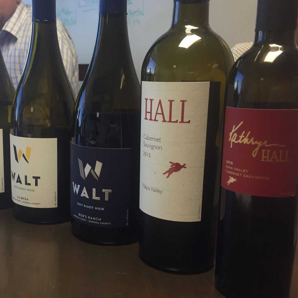 Hall and Walt Wines Custom Etched Wine
