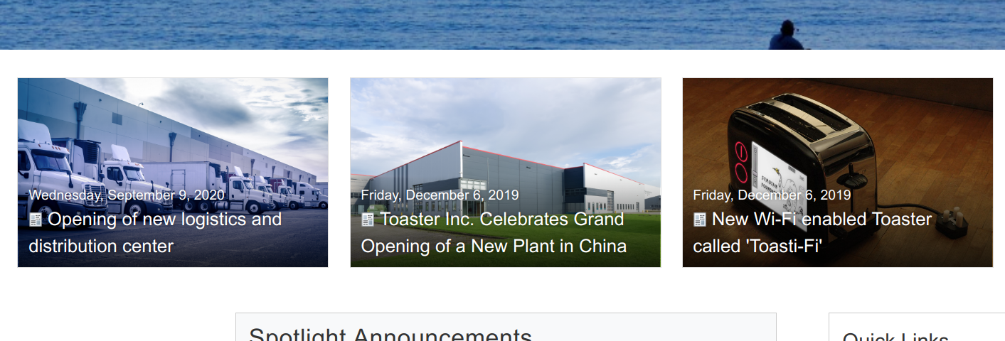 News gallery grid