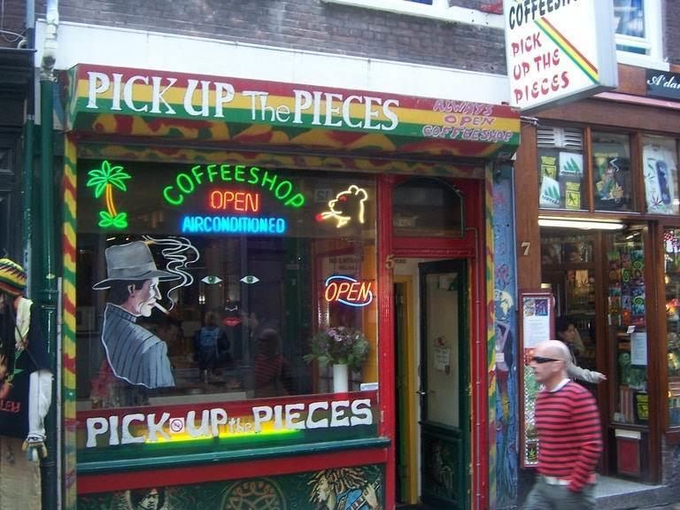 The front of an Amsterdam Weed Cafe