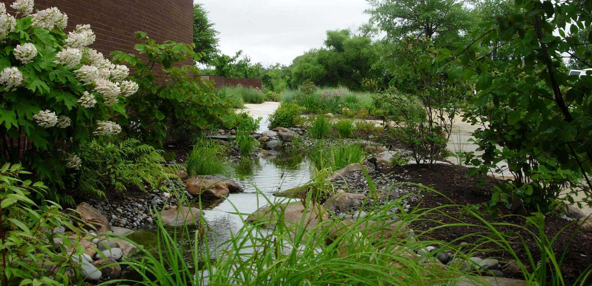 small river flowing through landsacape