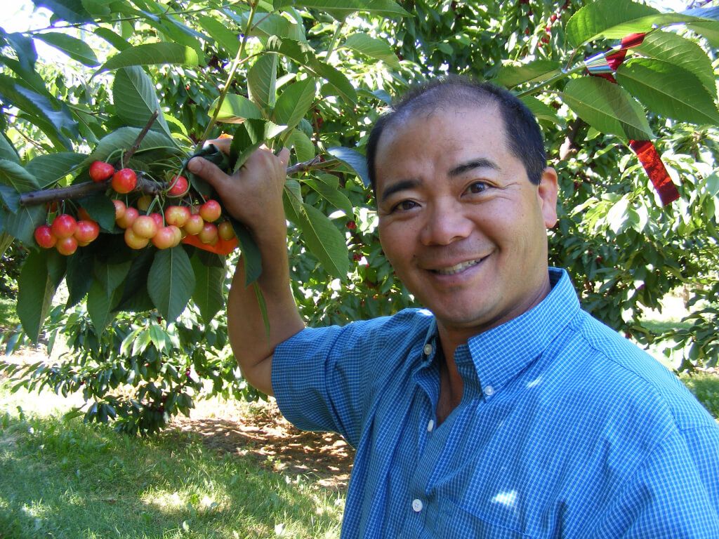 Randy Kiyokawa, third-generation orchardist at Kiyokawa Family Orchards