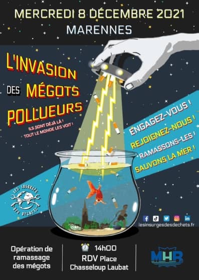 Affiche Les Insurgés des déchets Mégots Marennes