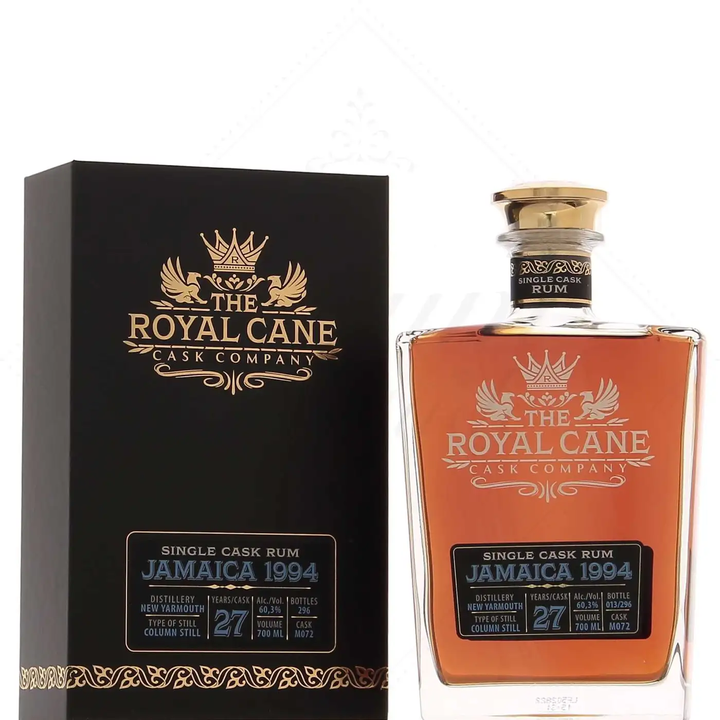 Image of the front of the bottle of the rum The Royal Cane Cask Company