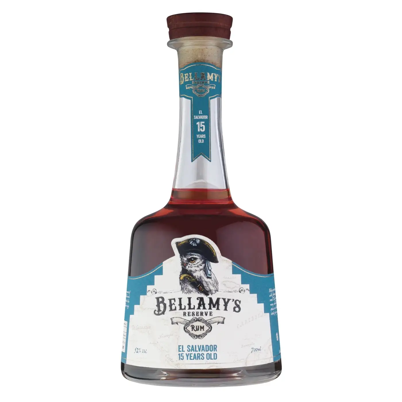 Image of the front of the bottle of the rum Bellamy‘s Reserve El Salvador 15 years old Cihuatán Cask Finish