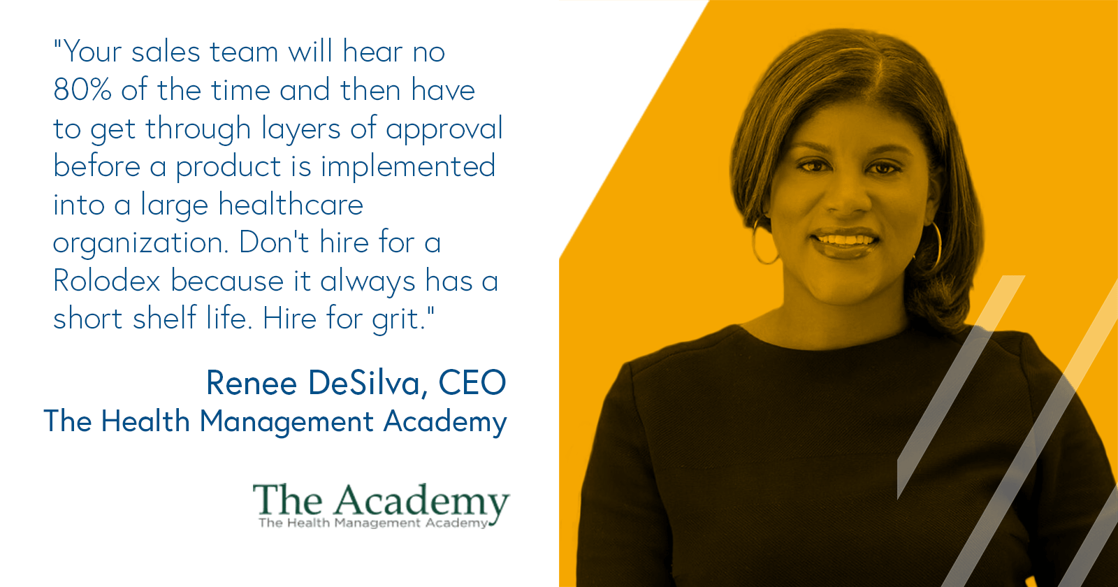 Renee DeSilva, CEO The Health Management Academy