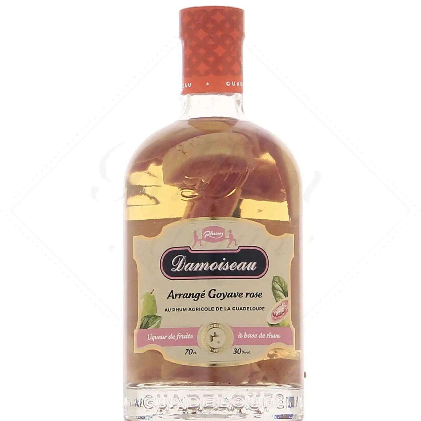 Image of the front of the bottle of the rum Les Arrangés Goyave Rose