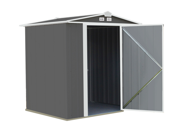 6x5 EZEE Shed in Charcoal with Cream Trim