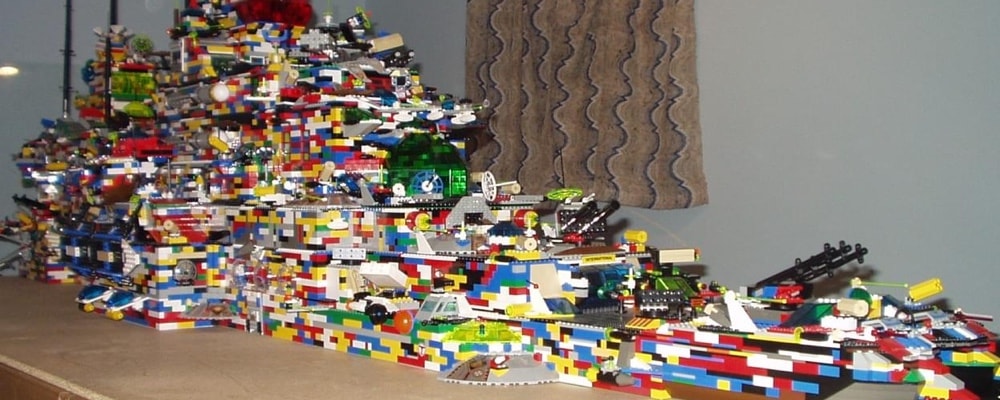 Giant Lego battleship.