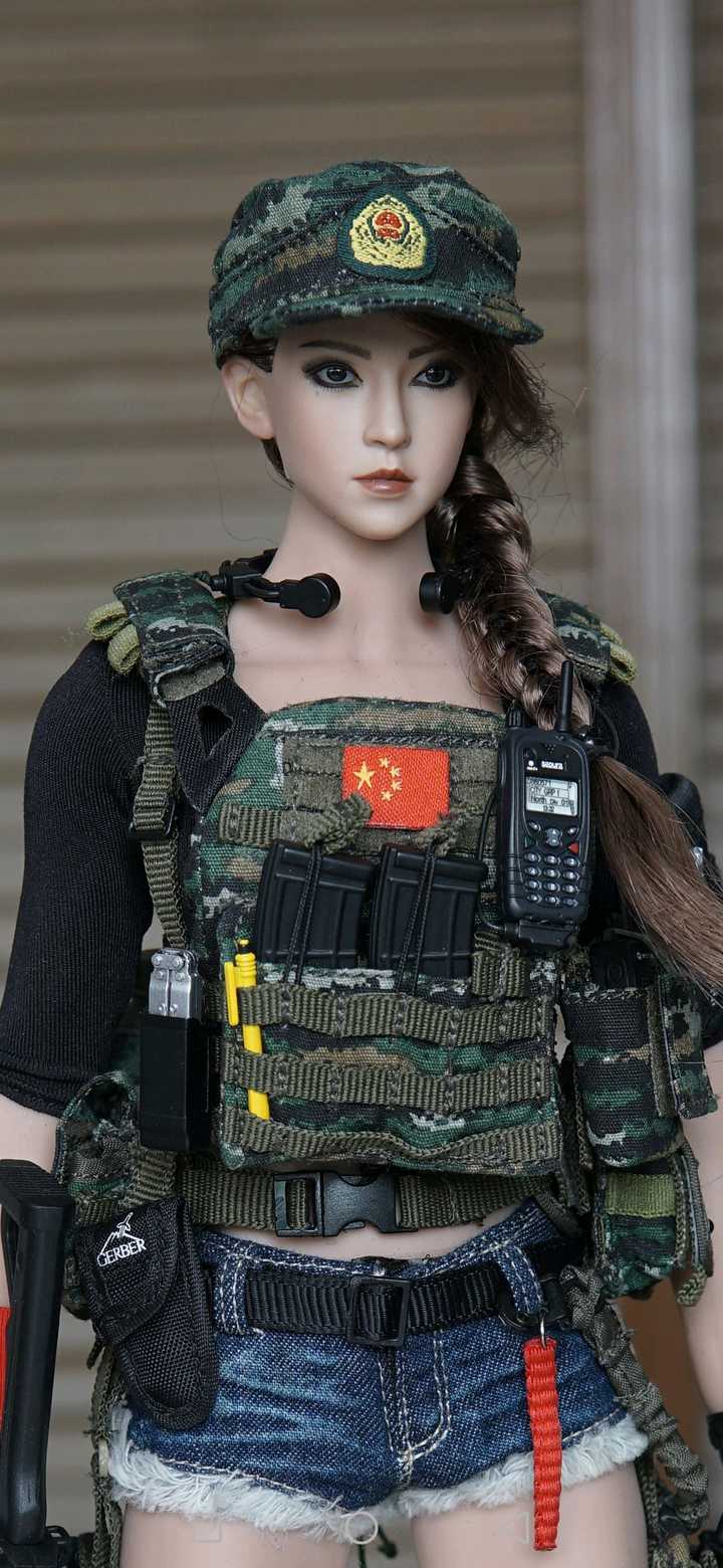 1/6 soldier model female bag rubber plain body bjd6 baby clothes