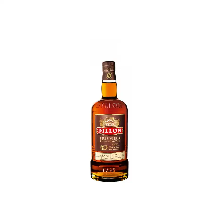 Image of the front of the bottle of the rum Dillon VSOP