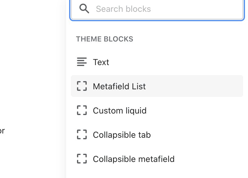 Add a new block to your product page