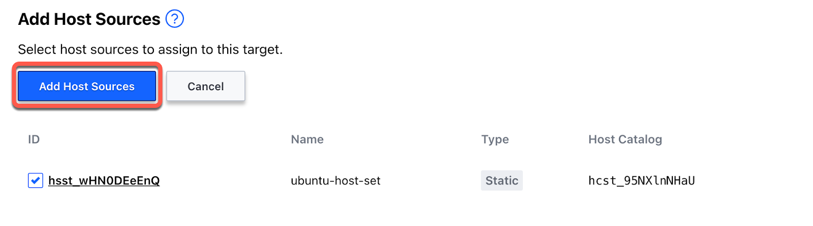 Add host sources