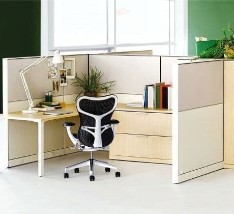 Internal office partitions and workspaces in PVC boards
